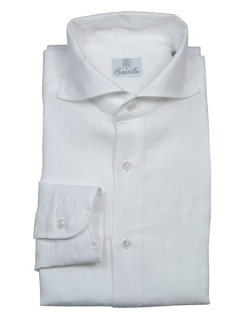 Our PIAZZETTA A CAPRI white linen shirt