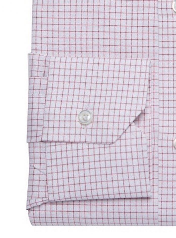 LORD ROSEBERY red windowpane check shirt - Image 3