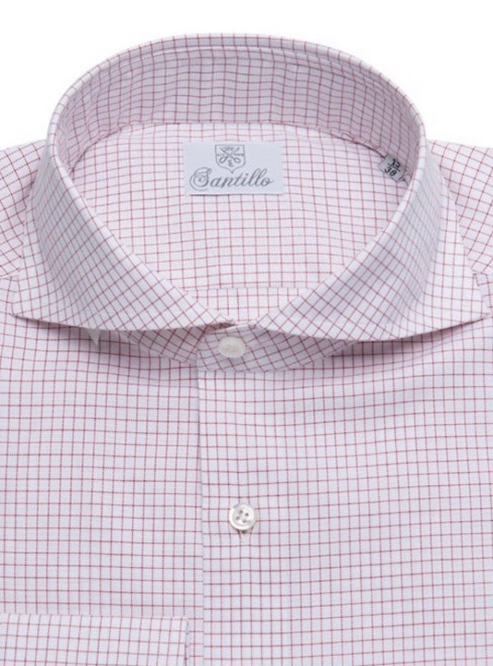 LORD ROSEBERY red windowpane check shirt - Image 2