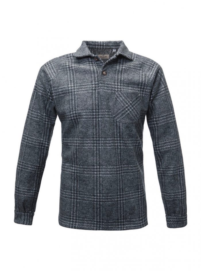 MILETTO grey prince of Wales check radici patrimonio 1970 shirt - Image 4