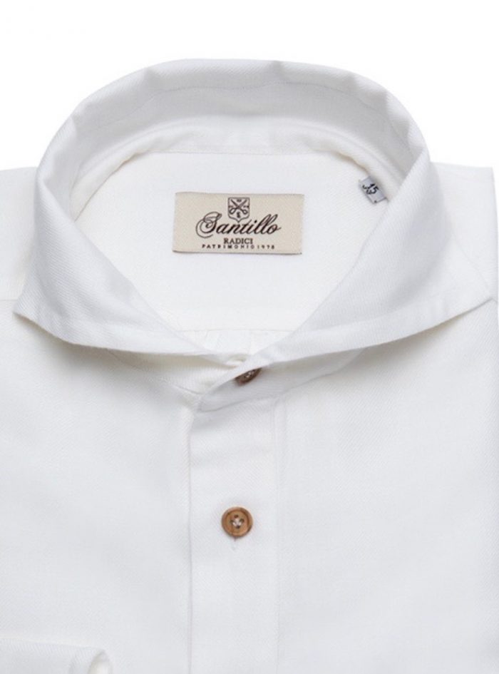 WHITE MARTIN cotton cashmere radici patrimonio1970 half-placket shirt - Image 2