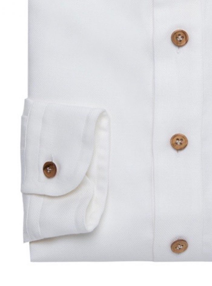 WHITE MARTIN cotton cashmere radici patrimonio1970 half-placket shirt - Image 3