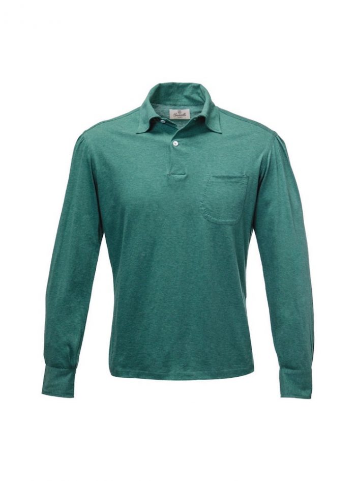 TILDEN green brushed radici patrimonio 1970 polo shirt - Image 4