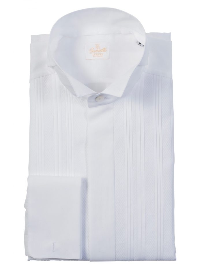 Luxury handmade white voile shirt
