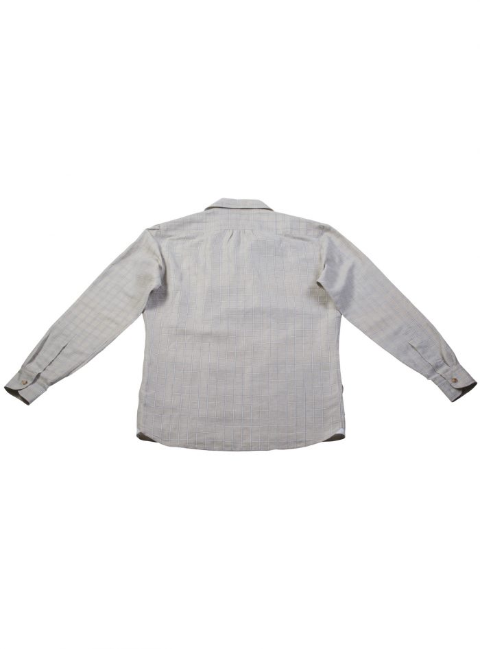 RIZZI grey windowpane radici patrimonio1970 polo shirt - Image 5