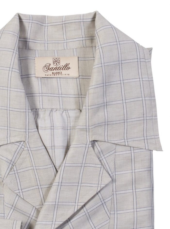 RIZZI grey windowpane radici patrimonio1970 polo shirt - Image 2