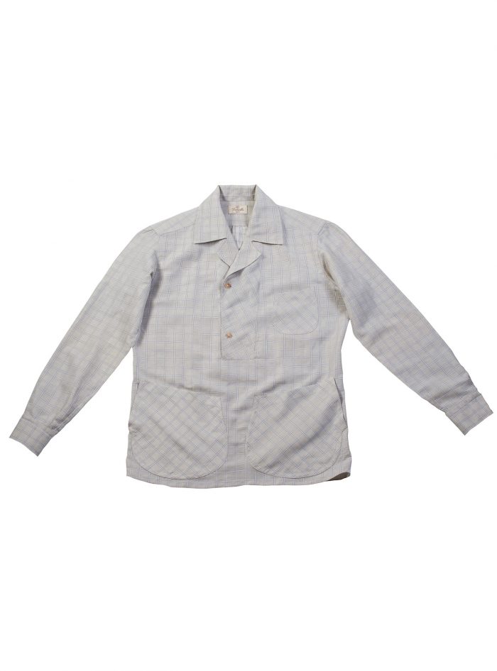 RIZZI grey windowpane radici patrimonio1970 polo shirt - Image 4