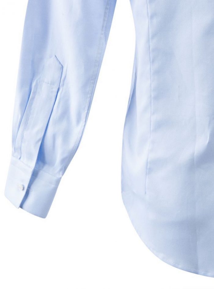 EXETER  sky-blue double twisted cotton shirt - Image 2