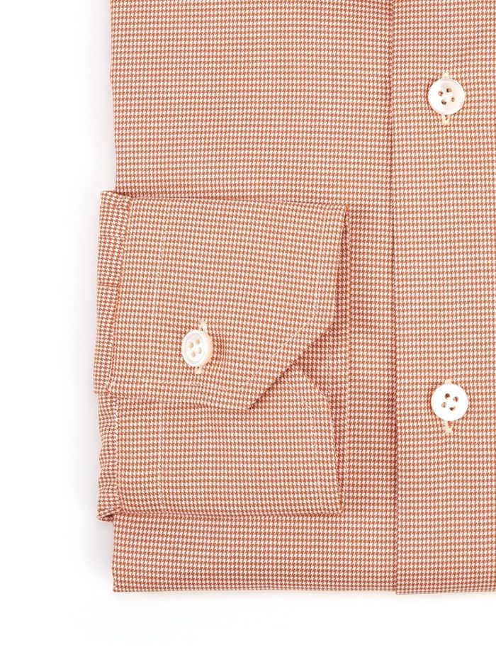 SOMERSET orange Houndstooth pure cotton shirt - Image 3