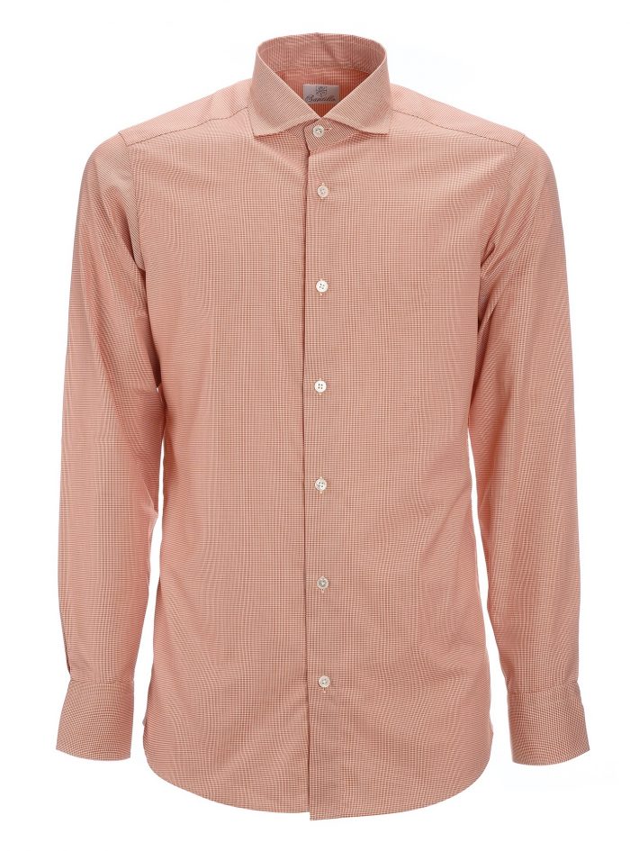 SOMERSET orange Houndstooth pure cotton shirt - Image 4