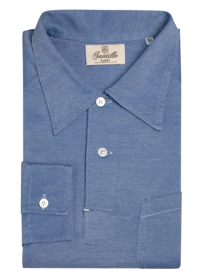 MARECHIARO pale blu radici patrimonio 1970 polo shirt