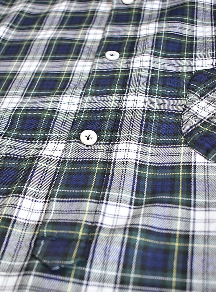 VOLPINTESTA blue tartan radici patrimonio1970 flannel polo shirt - Image 4