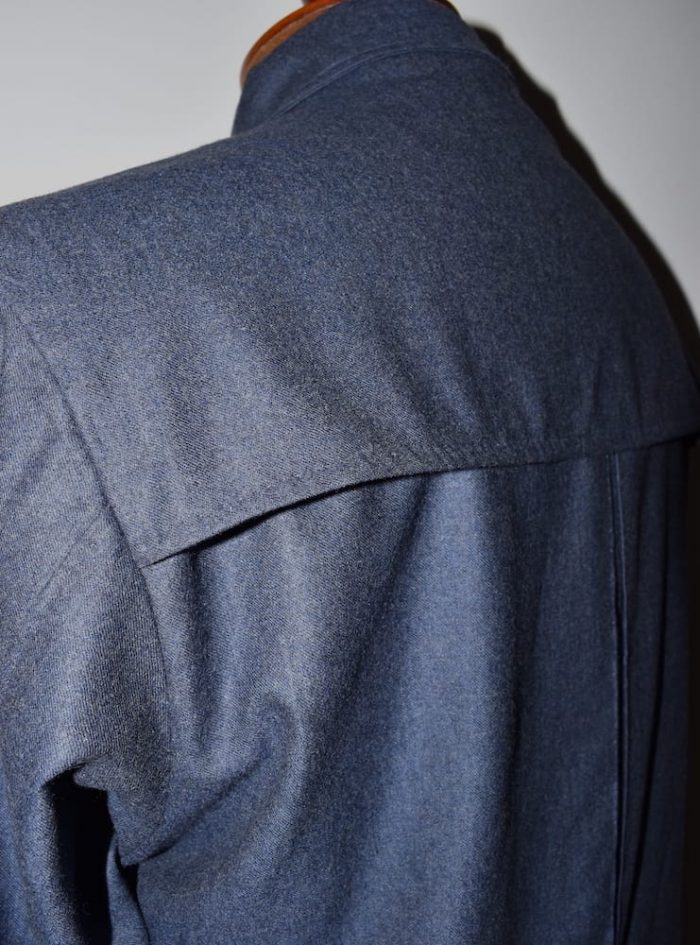 Our STOVL airforce blu blouson flannel 100% wool.