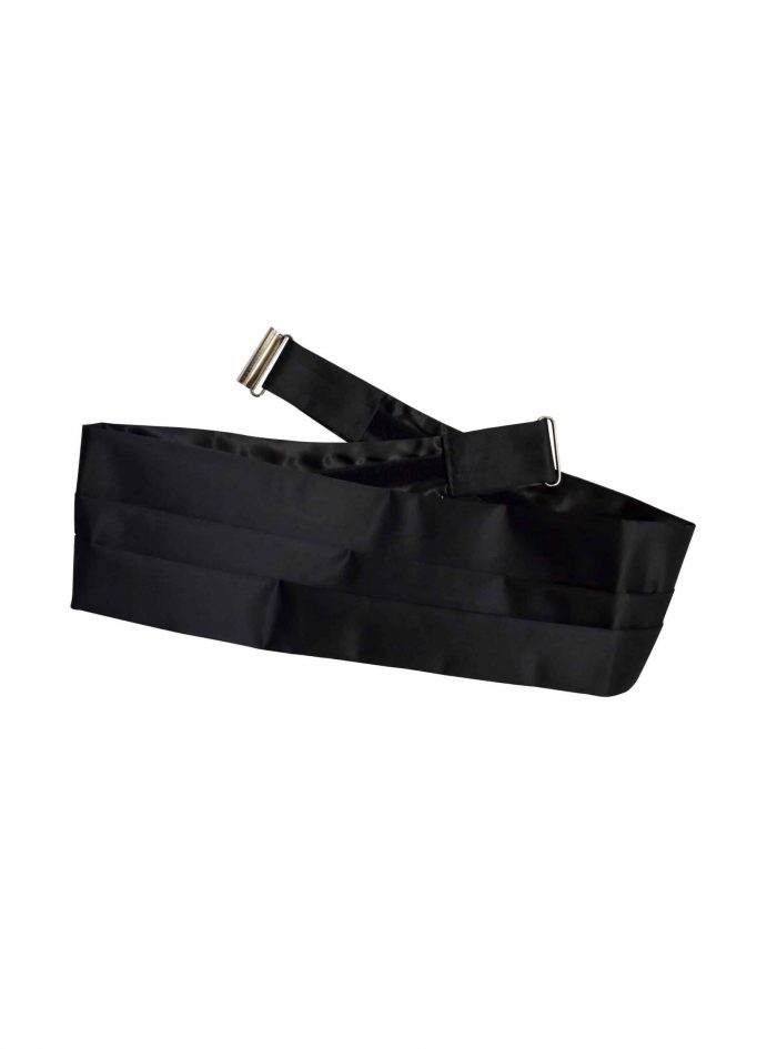 CUMMERBUND black adjustable silk