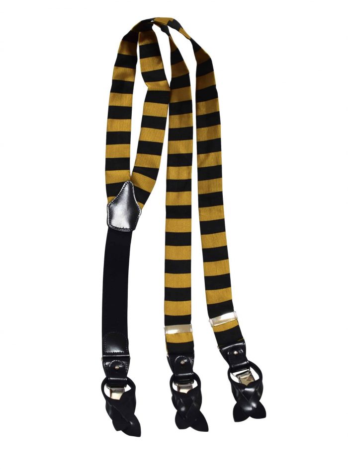BRACES navy/yellow adjustable regimental silk - Image 2