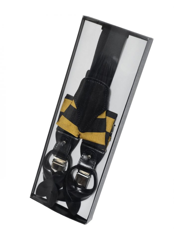 BRACES navy/yellow adjustable regimental silk - Image 3