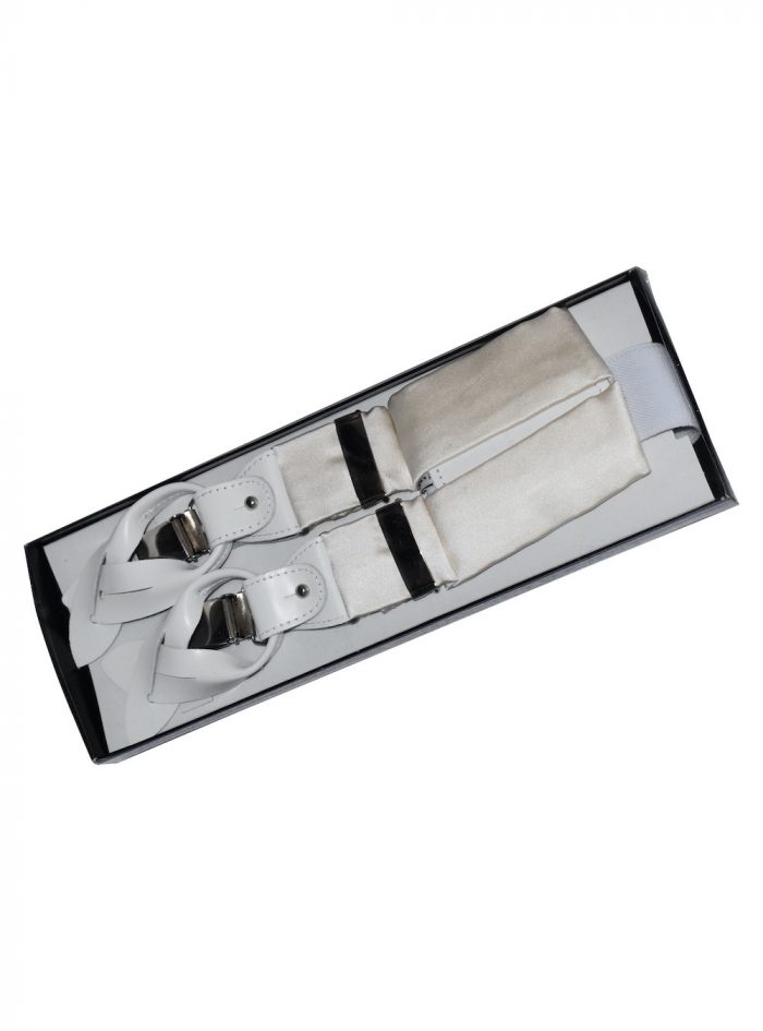 BRACES white adjustable silk - Image 3