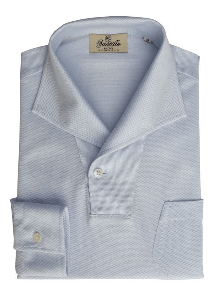 BAGNARA pale sky blu radici patrimonio 1970 polo shirt