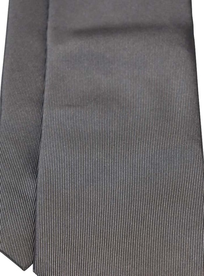 SATIN solid medium grey silk ties - Image 2