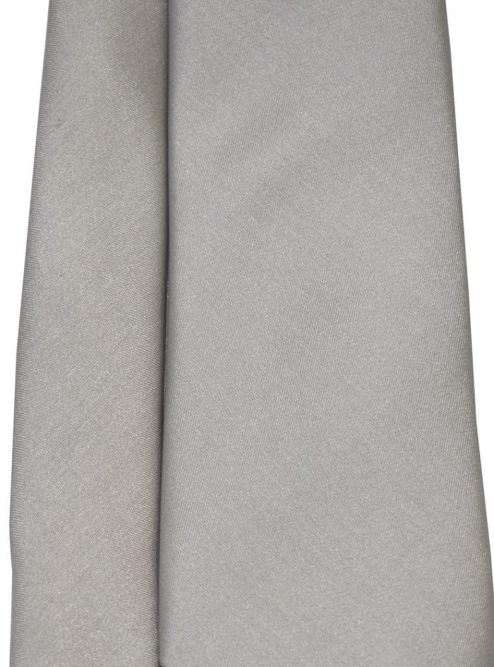 SATIN solid pale grey silk ties - Image 2