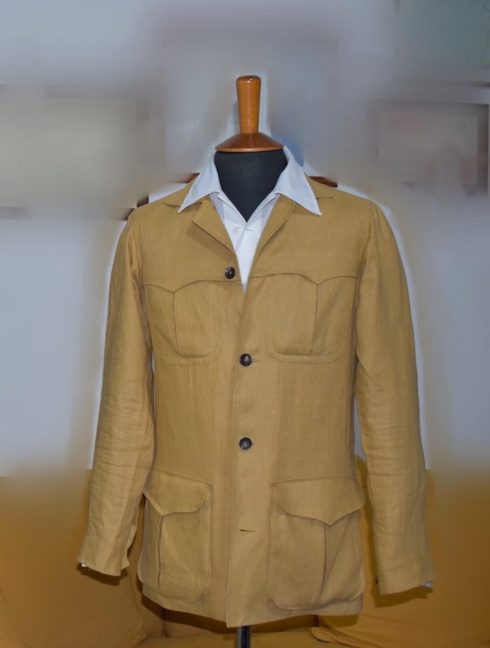 FALLISTRO linen radici patrimonio 1970 Safari Jacket - Image 2