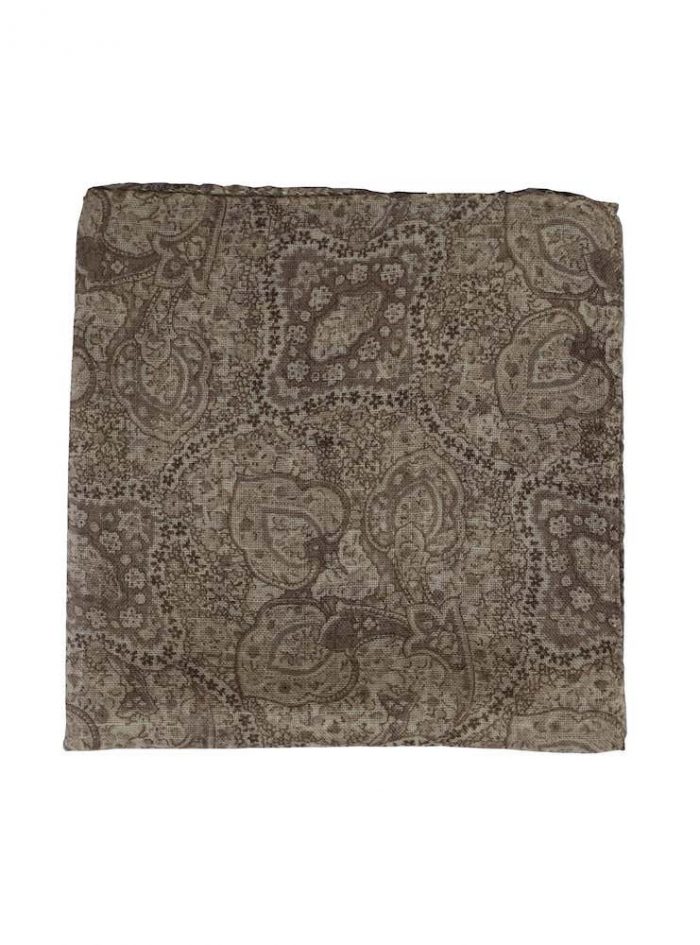 BALMORAL sand vintage paisley pocket square