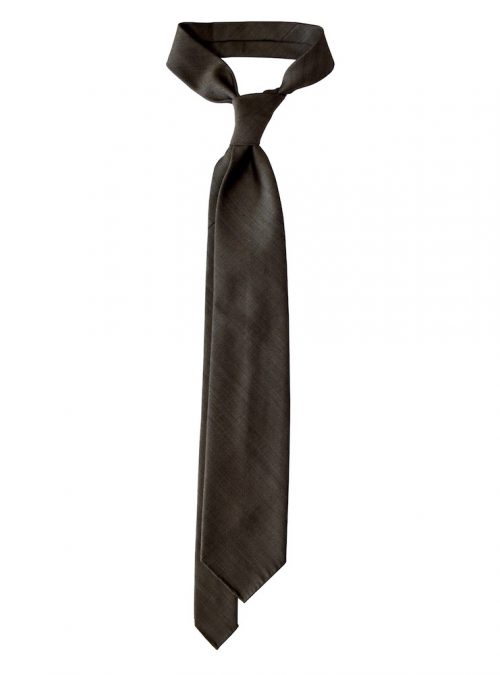 Our BLIGNY hazelnut chevron wool tie.