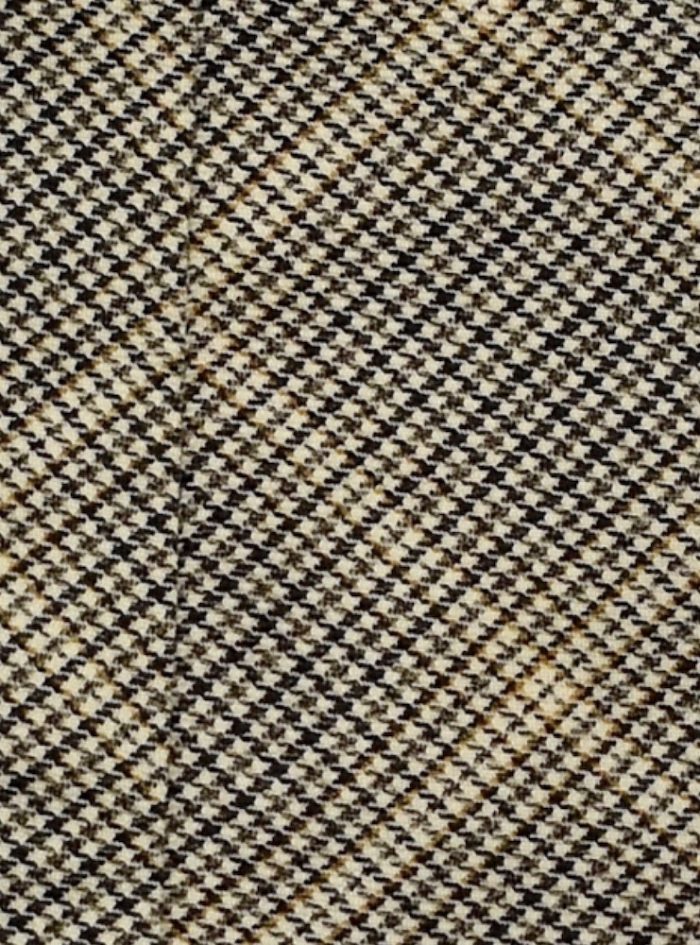 BLIGNY  ivory/blu/brown houndstooth checkered wool-cashmere tie - Image 2